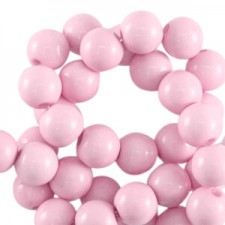 Acrylic beads 4mm round Shiny Sorbet pink